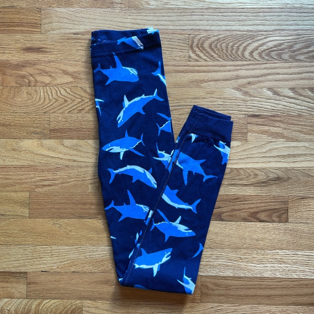 Hanna Andersson Blue Shark Long John Pajama Bottoms - Picture 4 of 9